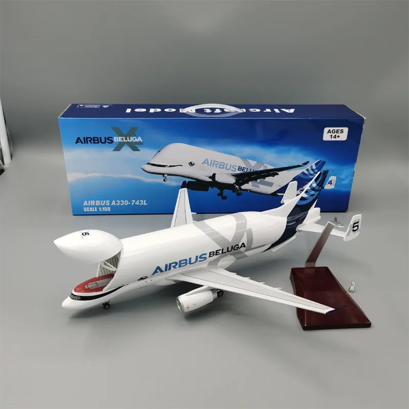 

1:150 Scale 41cm Diecast Resin Plane Airbus A330-743L SuperBeluga Transport Aircraft No 5 Model Decoration Display Toys Fans