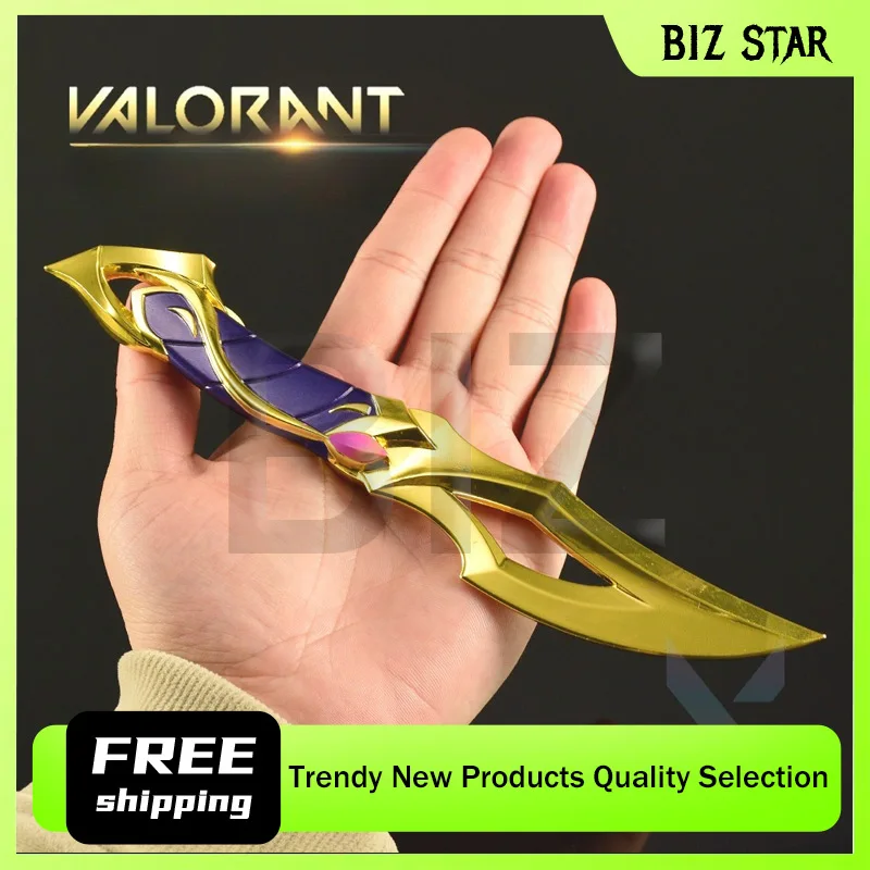 

Металлическая модель оружия из игры Valorant, 22 см/8,66 дюйма, с эффектом ветра и снега, декоративное украшение для рабочего стола