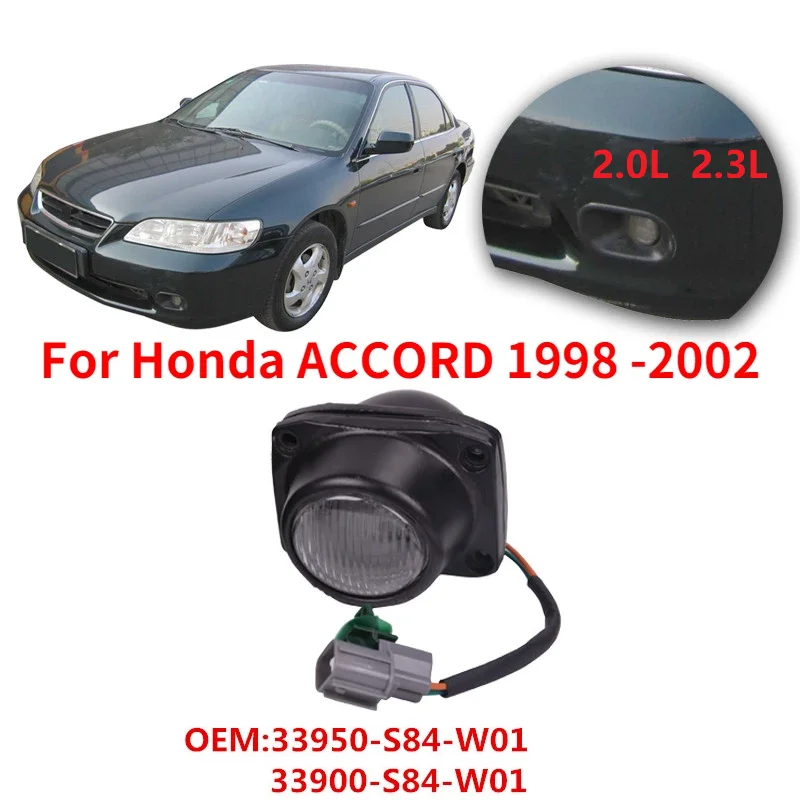 CAPQX Faro Antiniebla Delantero 33900-S84-W01 33950-S84-W01 para Honda ACCORD CG5 CF9 CG1 1998-2002 2.3L 2.0L