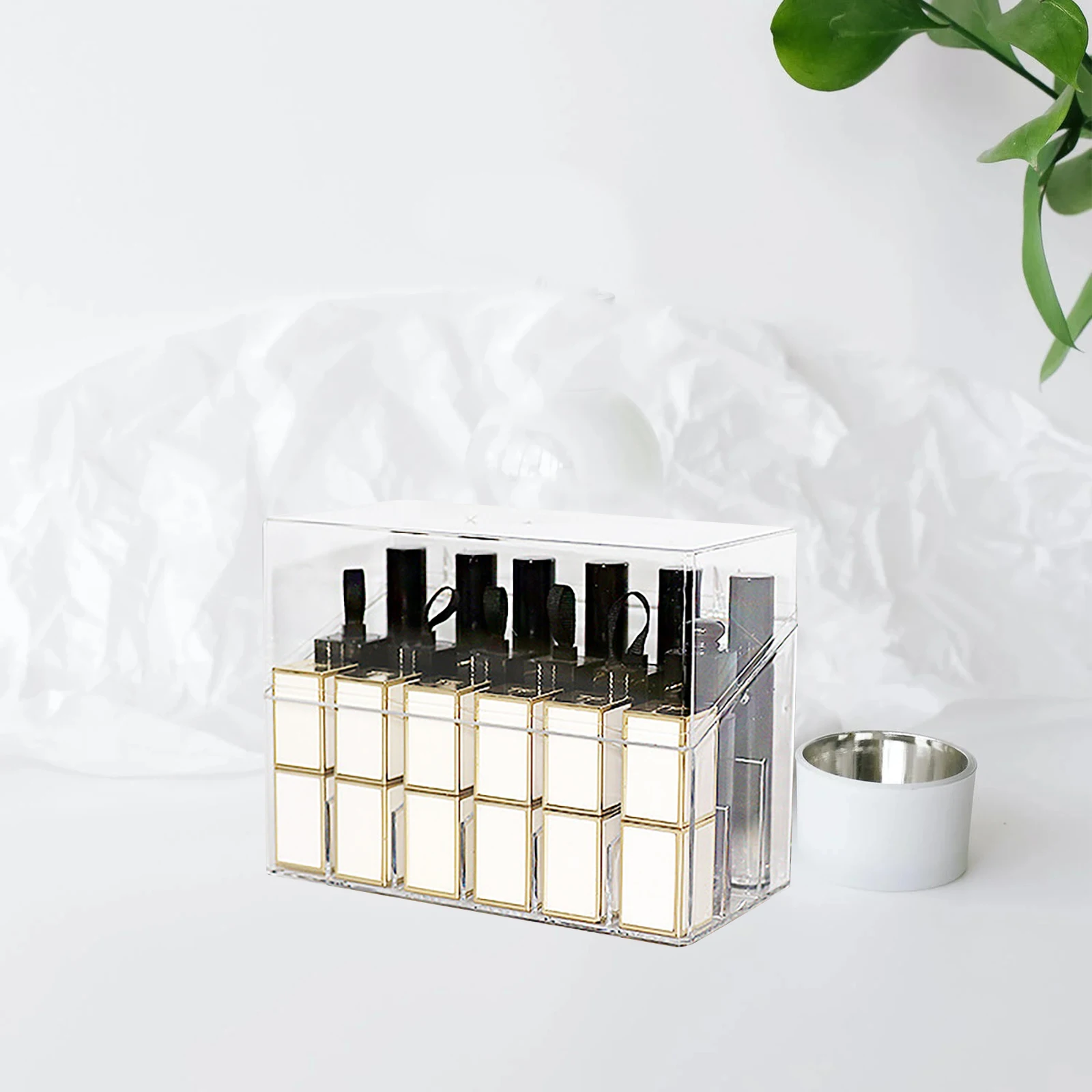 

Premium Lipstick Storage Box 1PC Makeup ganizer Holder Dustproof Desktop Holder Cover Large Capacity Compact