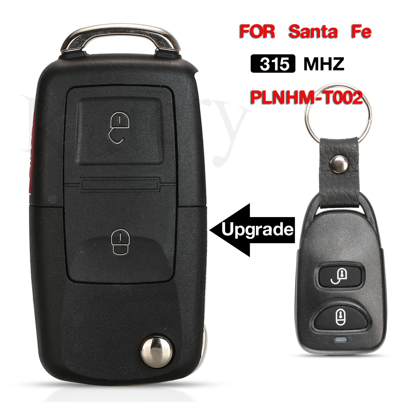 

jingyuqin 2 Buttons Remote Car key Fob 315mhz For Hyundai Santa Fe 2006-2011 FCC ID:PLNHM-T002 95430-1E000