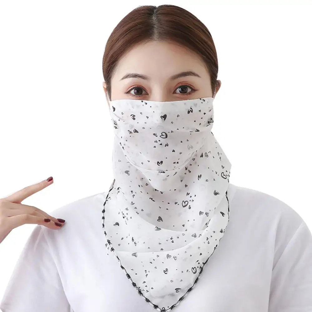 Printed Cycling Face Mask Outdoor Breathable Women Anti UV Sun Scarf Face Mask Outdoor Sports Motorcycle Ski Fishing Accessories