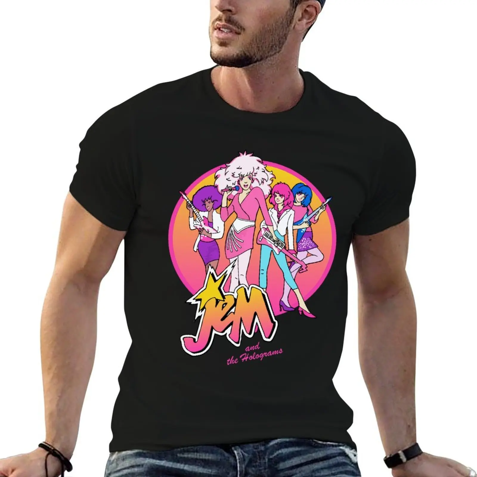 

Jem and the Holograms T-Shirt t shirt man plain cotton t shirts man 100% T-Shirt