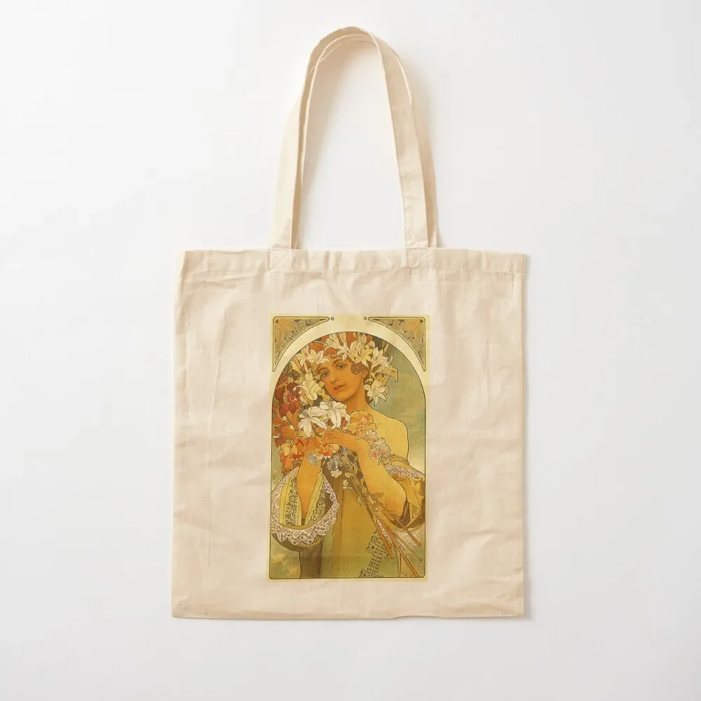 

Flower - Mucha Tote Bag Canvas bag woman the