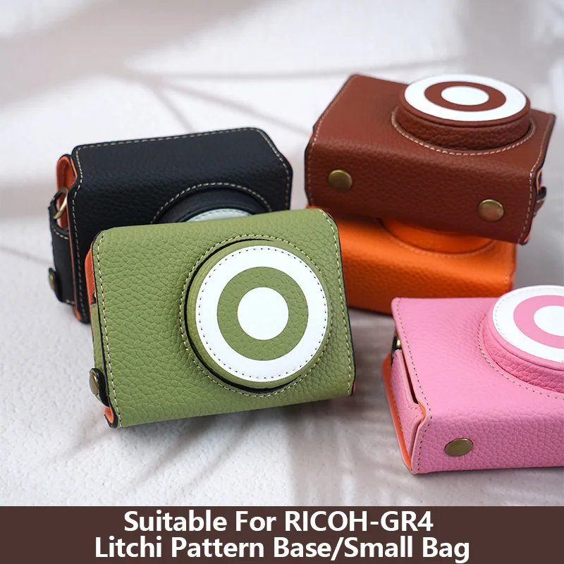 

GR4 Camera Bag Leather Protective Case Cover with camera strap Battery Opening Soft Interior for Ricoh GR3 GR3X GR4 Shoulder Bag