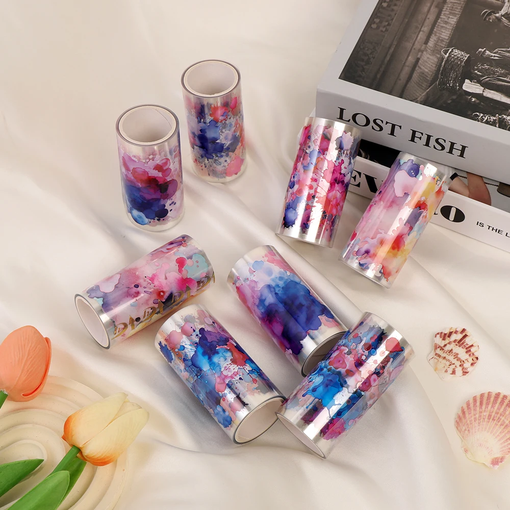 Ruban adhésif imperméable pour animaux de compagnie, encre colorée, décoration de cahiers, paysage, journal, autocollants de décoration de paysage, bricolage Guka