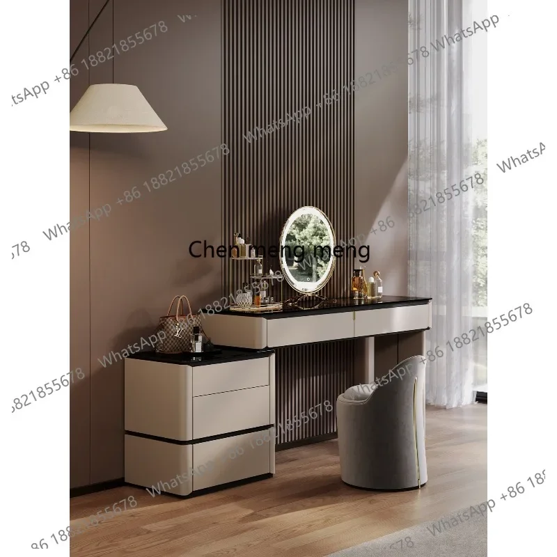 

Italian light luxury bedside table, dresser, high-end chest, integrated high-end makeup table