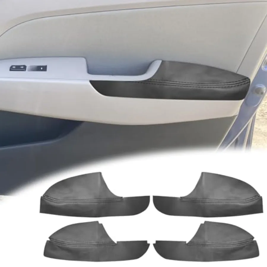 

4PCS Door Panel Armrest Cover Replacement Compatible with Hyundai Elantra 2017-2020 Front and Back Leather Arm Rest Replaced Sk