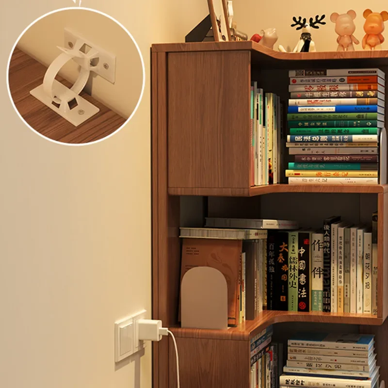 غرفة نوم، زاوية، طاولة بجانب السرير، خشب متين، رف كتب، متكامل، على الحائط، تخزين من الأرض إلى السقف