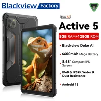 Tableta robusta Blackview Active 5 de 8,68 pulgadas Unisoc T615 de ocho núcleos, 8 GB + 128 GB, teléfono inteligente, 6600 mAh, Android 15