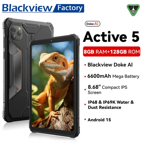 Imagen 1 del producto Tableta robusta Blackview Active 5 de 8,68 pulgadas Unisoc T615 de ocho núcleos, 8 GB + 128 GB, teléfono inteligente, 6600 mAh, Android 15
