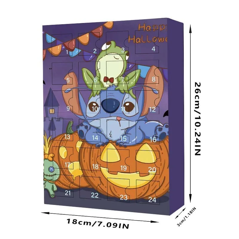 2024 Anime Stitch nowa lalka świąteczny kalendarz adwentowy Halloween odliczanie Kawaii kreatywna figurka dla dzieci prezenty kolekcjonerskie zabawka