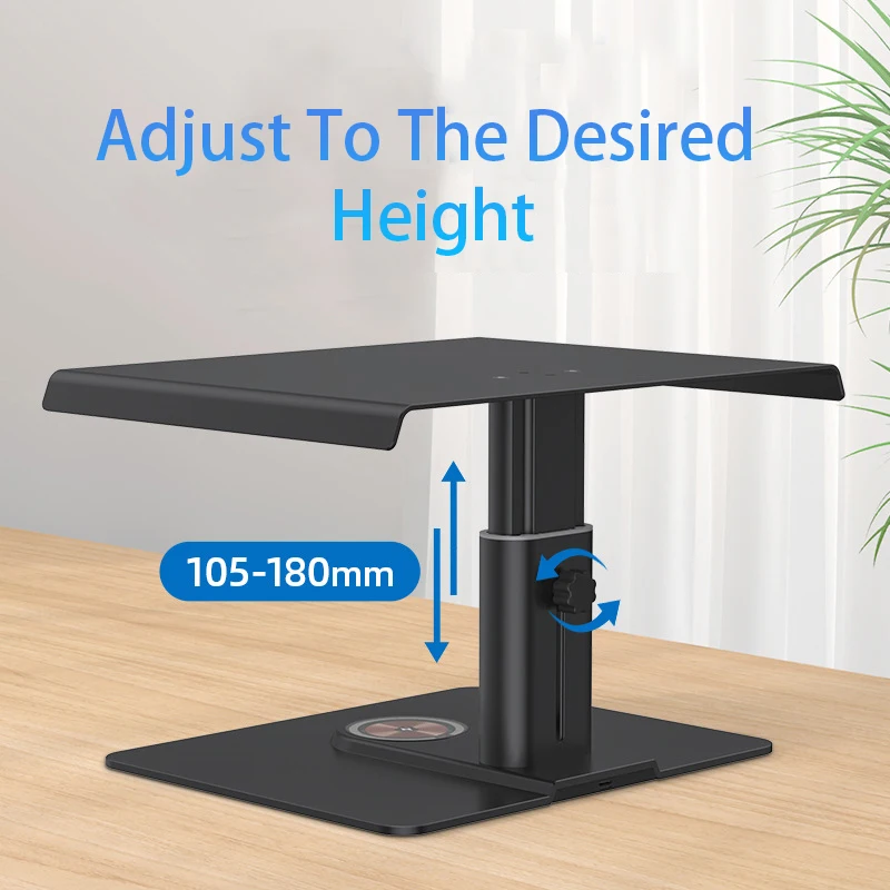 Computer Monitor Stand Riser Docking Station with HDMI USB 3.0 Type-C SD/TF Wireless Charger Compatible Computer Desktop Laptop