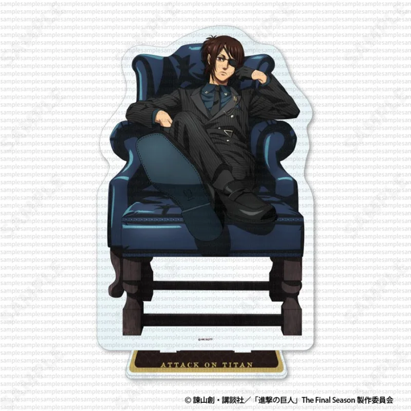 الهجوم العمالقة كريمة الإصدار الرسمي. Acg حامل ليفي تمثال أكريليك حامل العرش إرين لوحة واقفة تعليق تمثال لعبة الهدايا