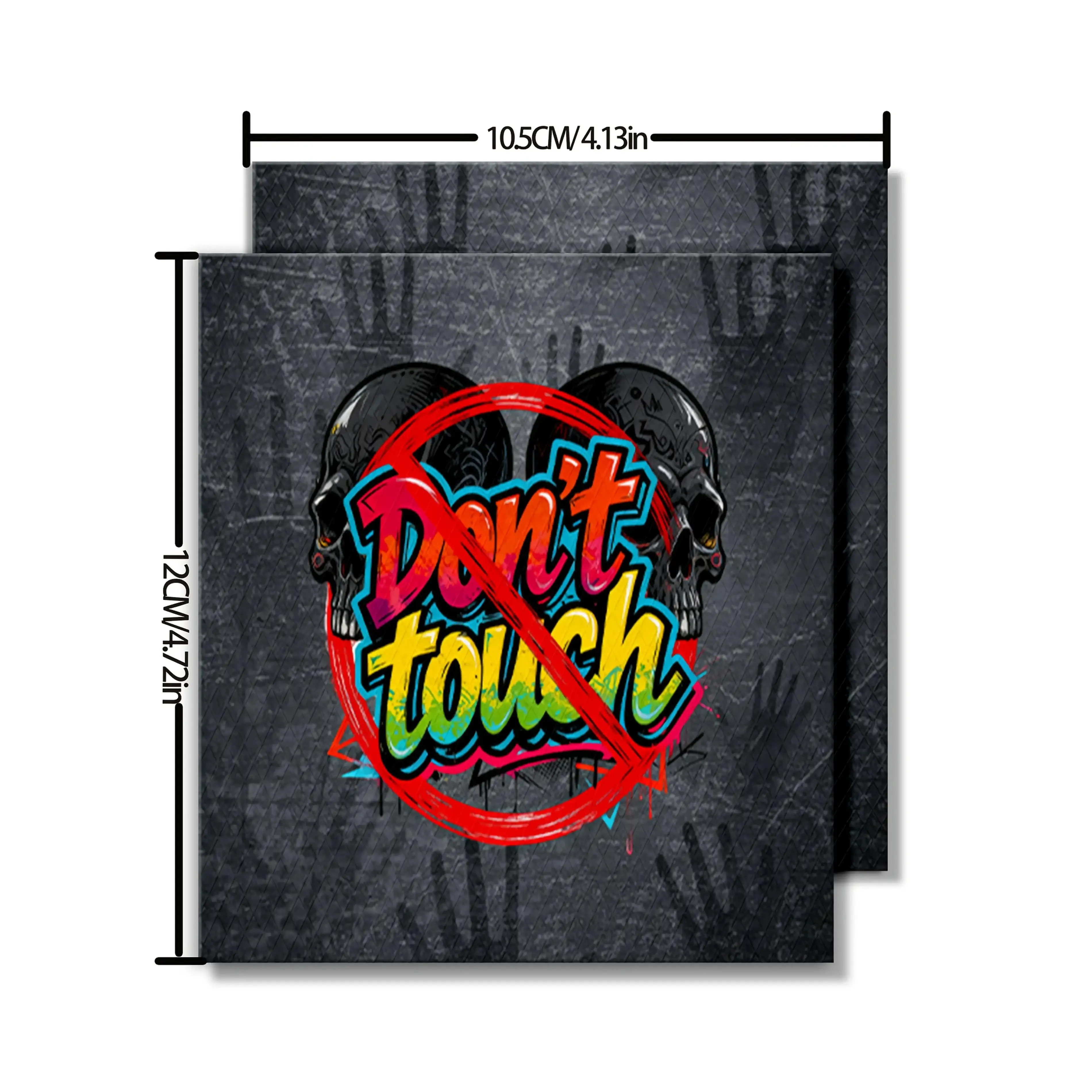 Don't Touch Graffiti Handlebar Vinyl Stickers, Waterproof Colorful Decals for Motorcycle Scooter E‑Bike Handle DIY Modification