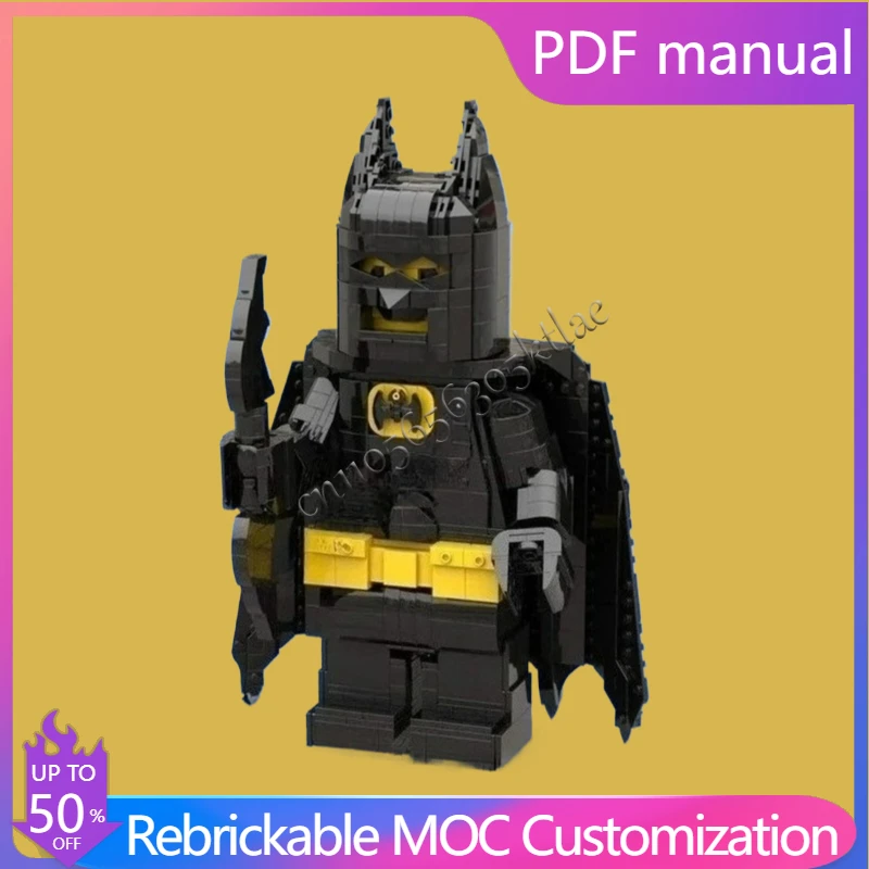

New 1234 Parts MOC Sculptures Series Super hero 6:1 Mega Figure Model Custom Puzzle Technology DIY Creative Assembly Toys Gifts