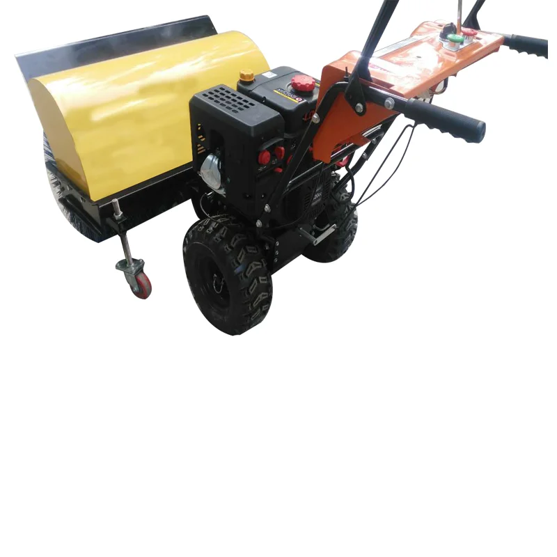 Clean snow machine gasoline snow sweeper Walking Type 15hp Power Snowplow