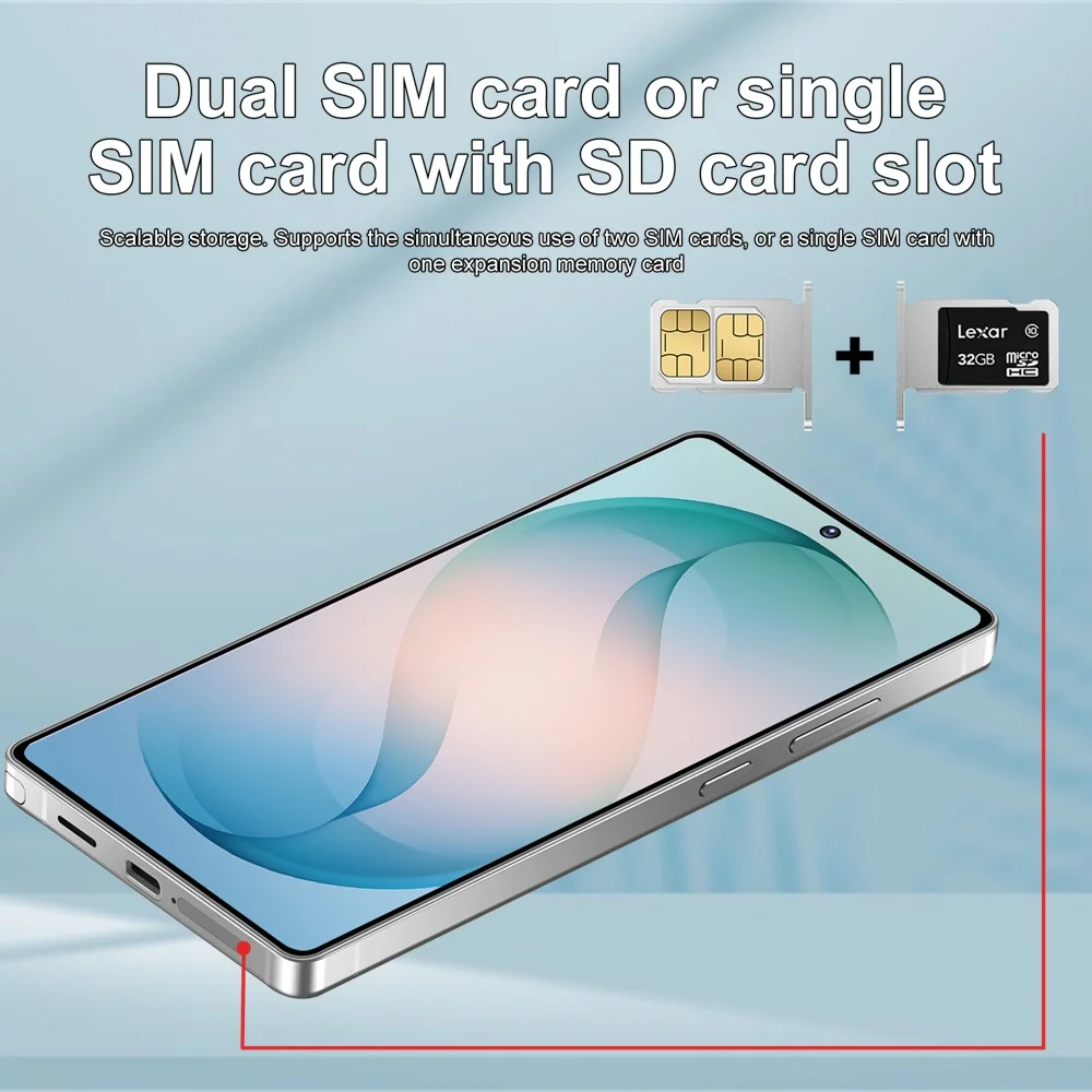 K-Touch New Smartphone Android For S26 Ultra 5G Cell Phone 7.3 Inch Full Display Mobile Phones 48MP Camera 22GB+2TB 7800mAh Battery Unlocked Android 15 Cell Phone with FM Radio GPS