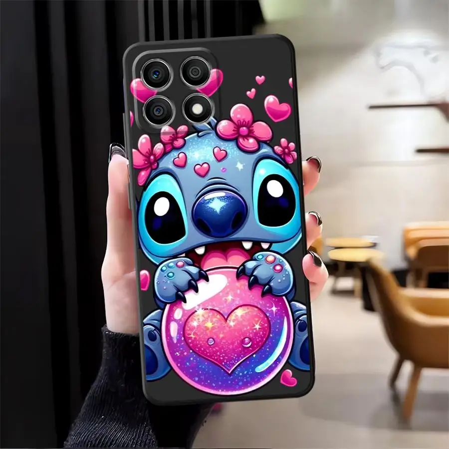 เคสสำหรับ Honor 70 X8 8X X9a X7 X7a 90 Lite X9c X9 ฝาหลังโทรศัพท์แบบนิ่ม ลายการ์ตูนดิสนีย์ สติทช์น่ารัก