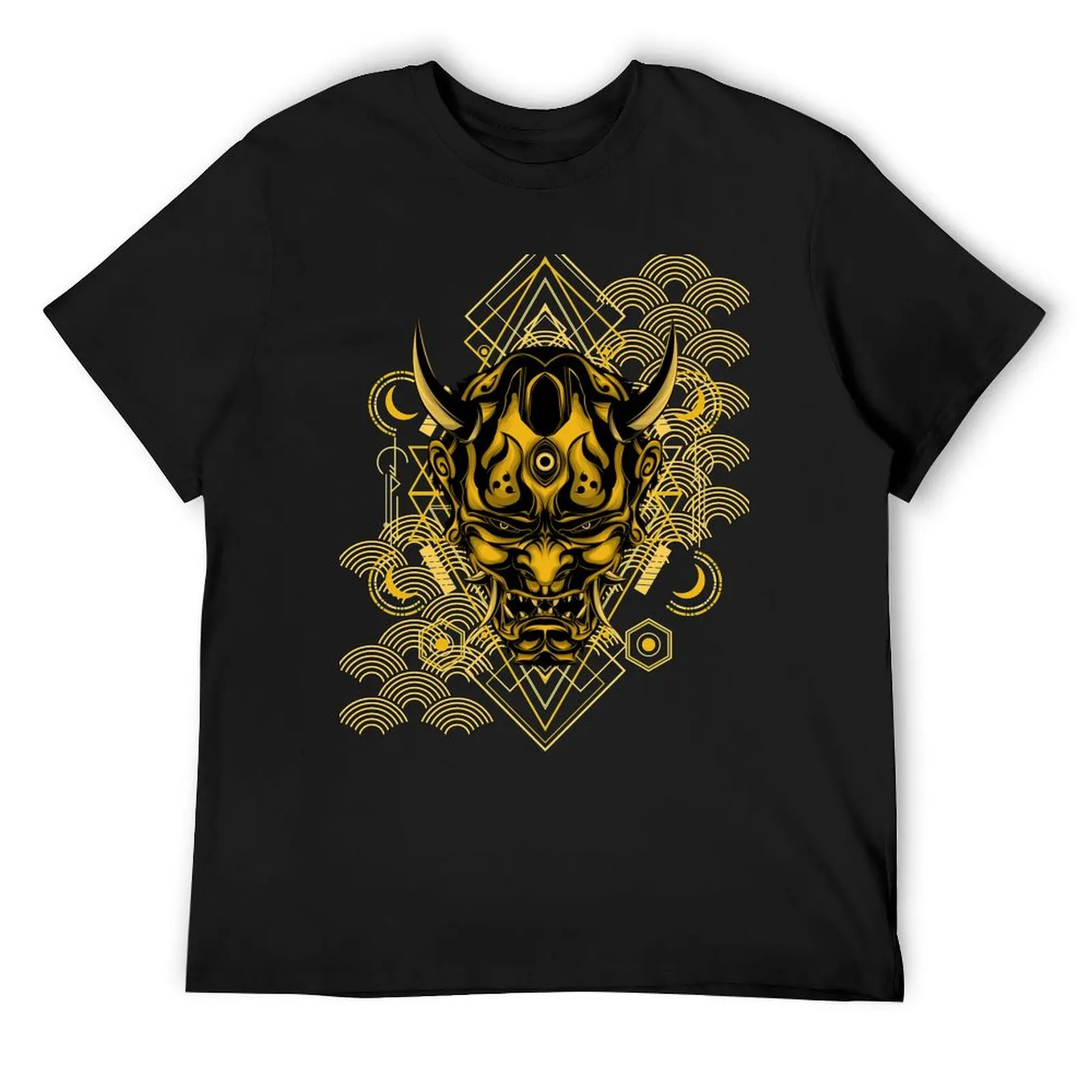 

golden oni samurai hannya mask demon japan T-Shirt essential t shirt plain anime big and tall t shirts for men