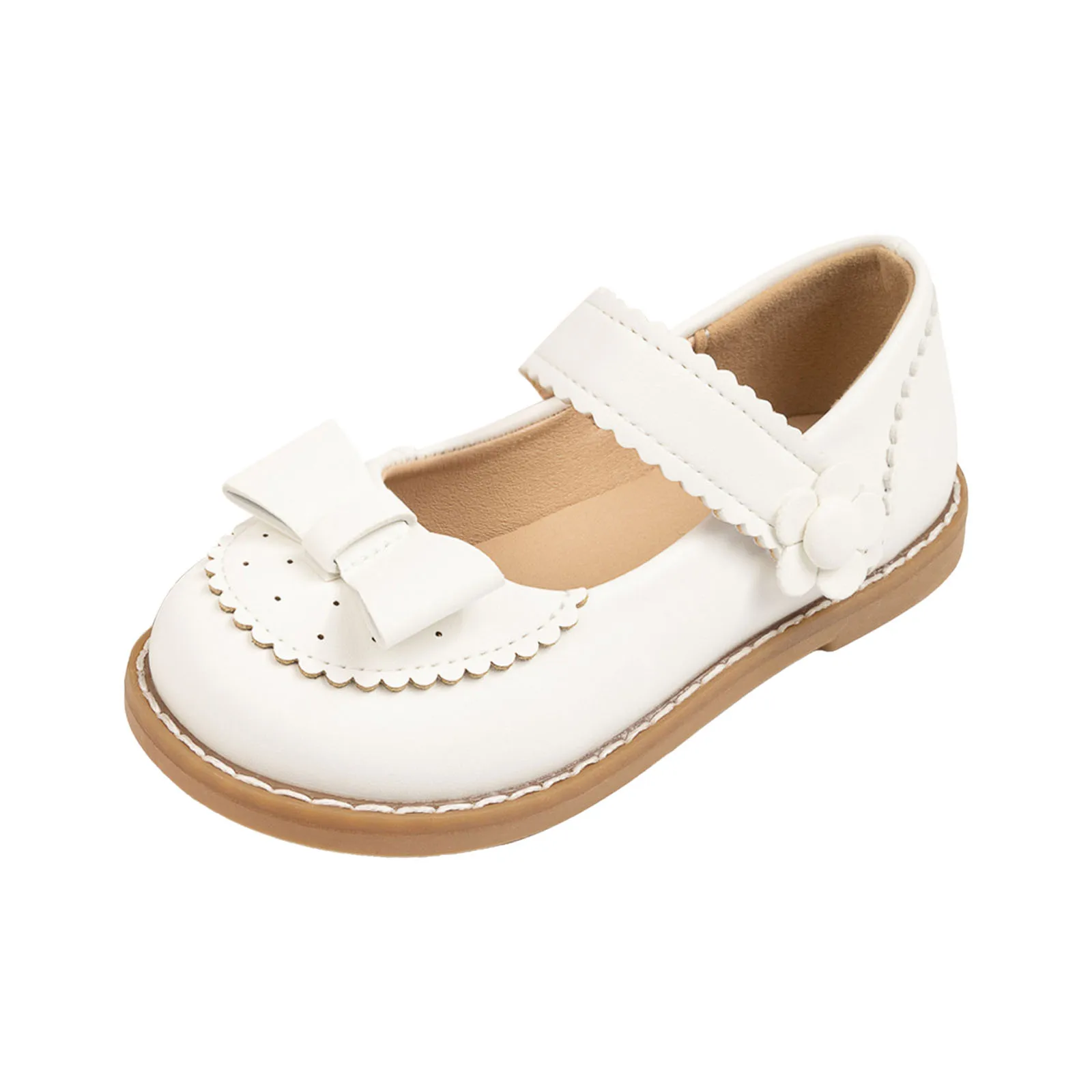 

High Heels for Kids Girls Shoes College Girls Versatile Small Leather Shoes Soft Sole Childrens Princess Heels for Toddler Girls