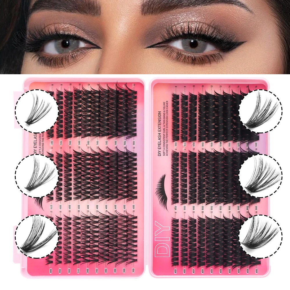 

YOUNG LASH Large Capacity Mixed Length False Eyelashes Book 30D 40D 50D 60D 80D 100D Mix Soft Easy Application Natural