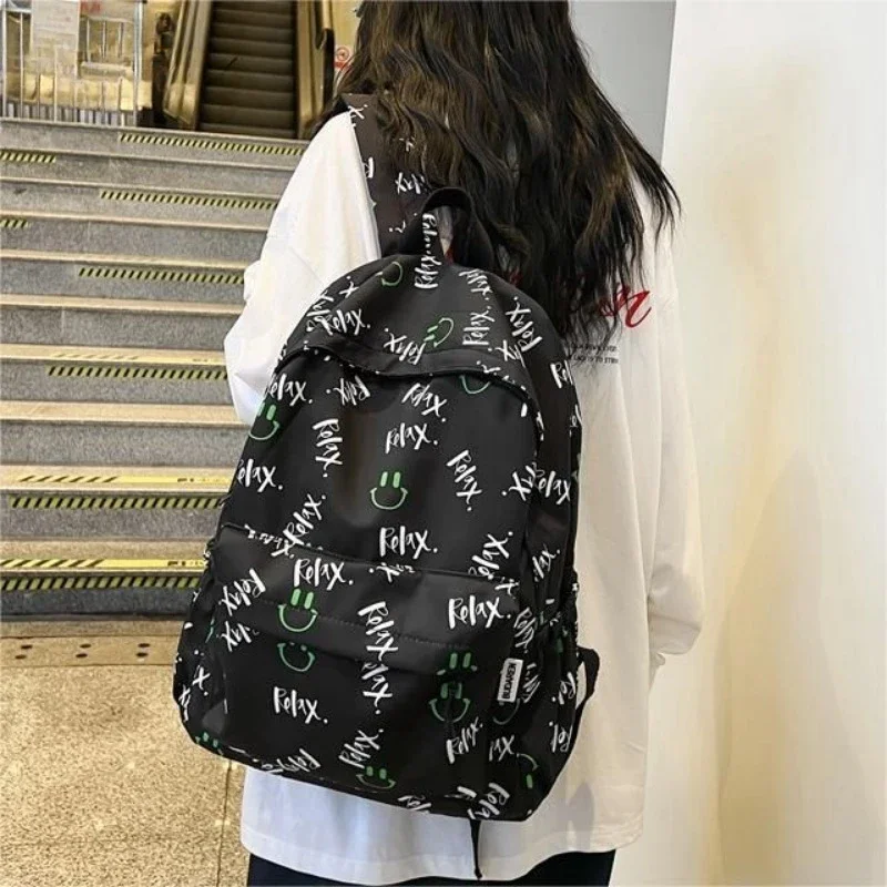 

BOMO Personalized Ladies Bags Fashion Print Durable Backpacks Versatile Letter Graffiti Comfortable Shoulder Straps Womans Bag