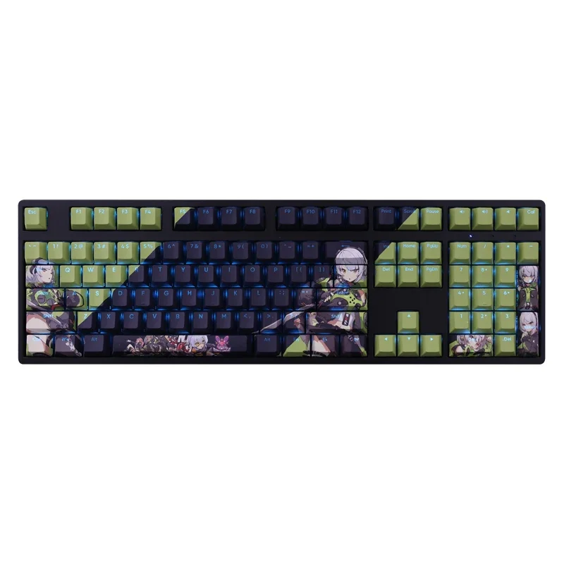 108 tasti/Set Zenless Zone Zero Anby Demara PBT Keycaps Anime Game Girl Key caps altezza ciliegia per tastiere meccaniche fai da te