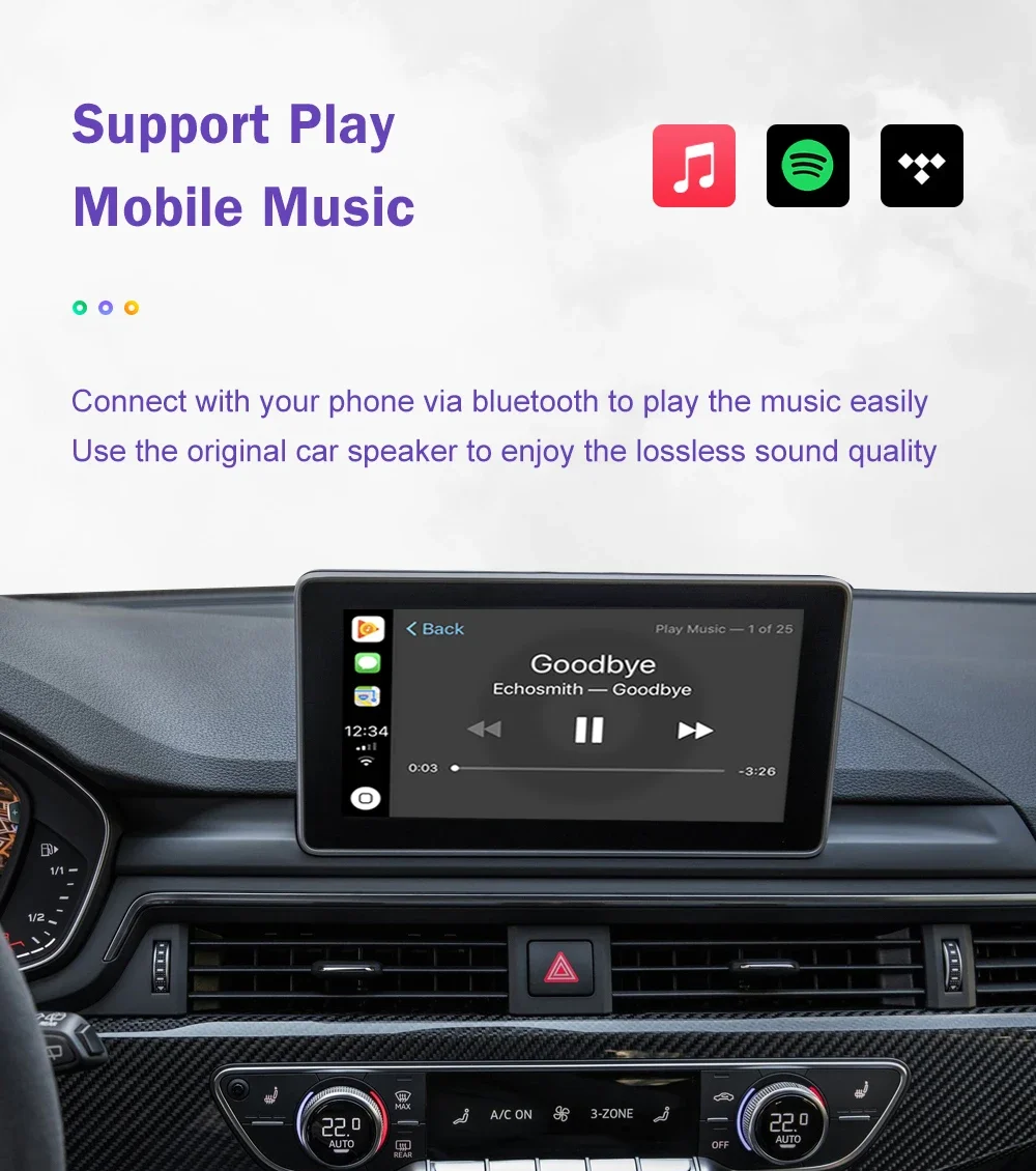 Kabelloses CarPlay für Audi A4 B9 A5 2016-2018 Android Auto Mirror Link AirPlay Rückfahrkamera Multimedia-Zubehör – Detail 11