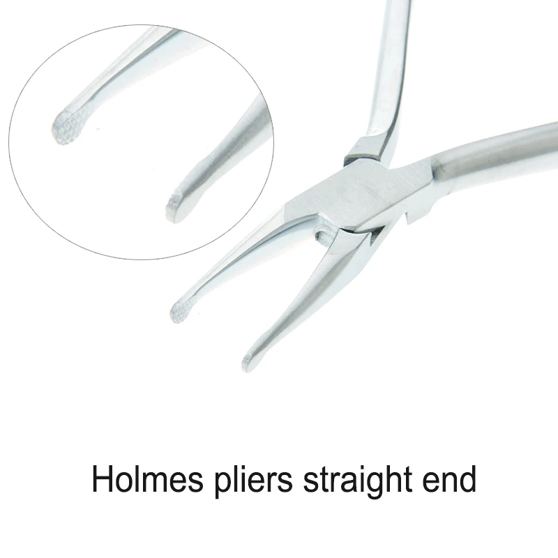 Holmeri Forceps Straight Head Orthodontic Archwire Placement Forceps Piercing Gill Type 14cm Dental Oral Instruments