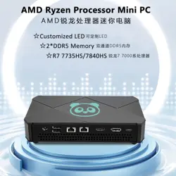 EGLOBAL Ryzen 7 7840HS/8845HS Mini PC DDR5 5600MHz 32GB 1TB NVMe SSD komputer do gier pulpitu Windows 11 Pro USB4 2.5G LAN WIFI6