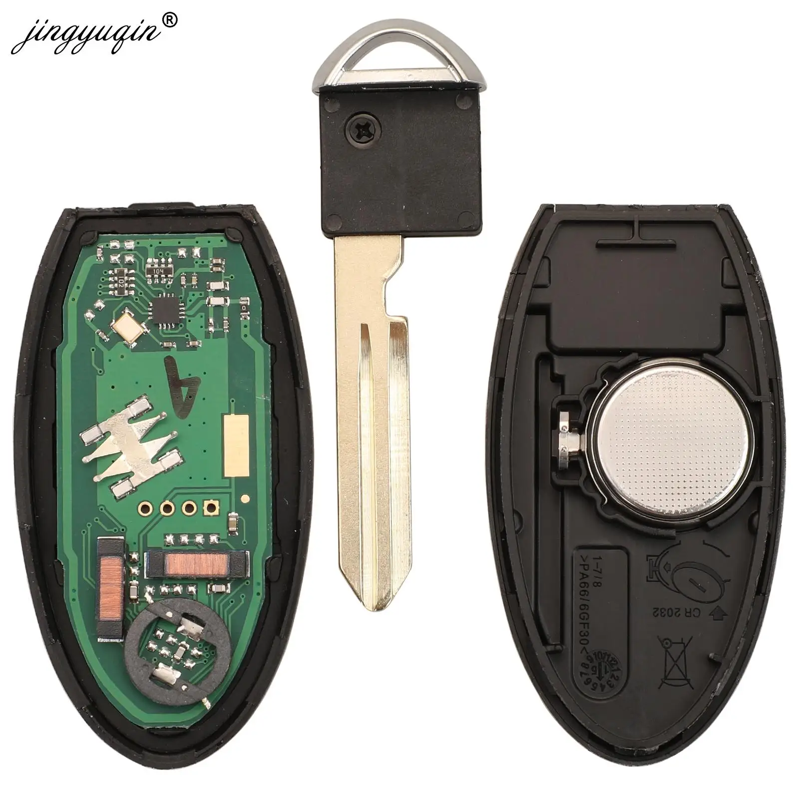 jingyuqin S180144311 Smart Remote Car Key 433.92Mhz 4A For Nissan Teana 2016 PCF7953M HITAG AES Chip 3 Buttons Keyless