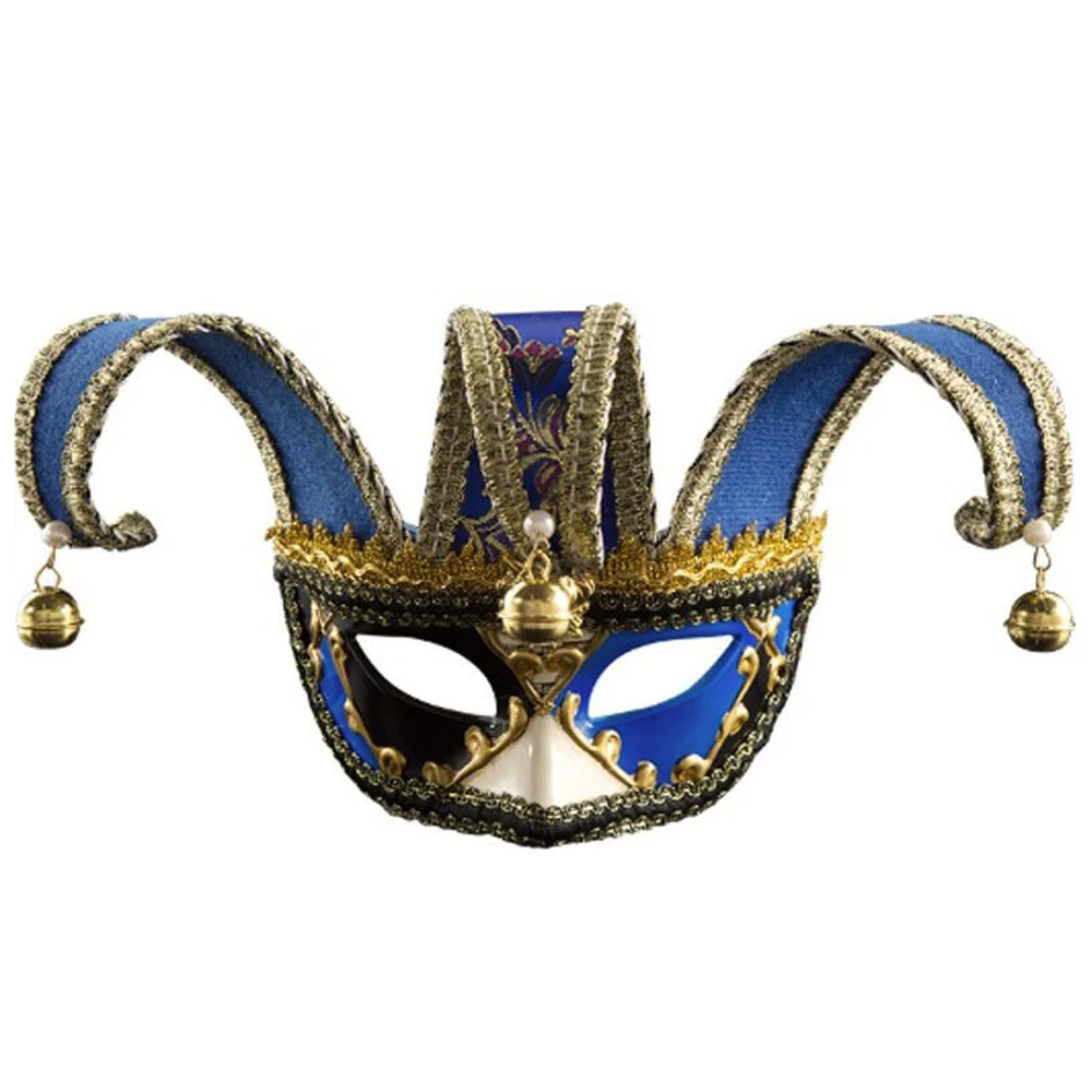 Maschera di Halloween Ball Party Venezia Carnevale mascherato Maschera artistica Puntelli da ballo fatti a mano da donna Personalità Retro Mezza faccia Maschera da uomo