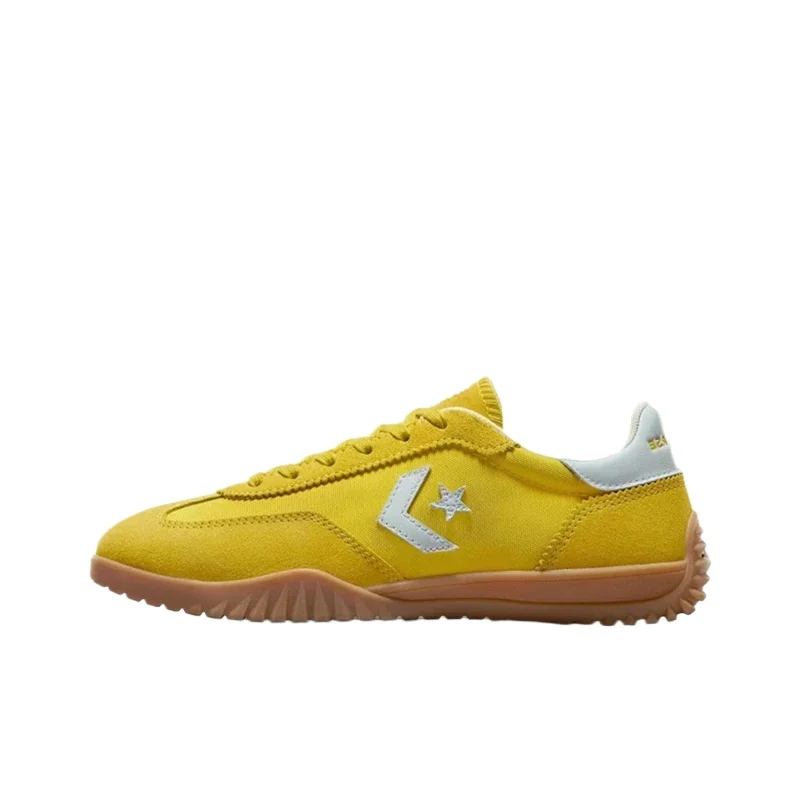 Converse Run Star Trainers Men and Women Skateboard Shoes Leathers Non-slip Low-top Outdoor Vintage Sneaker Pack Shoes Yellow