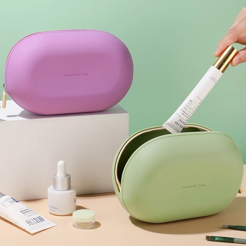 New Portable Large Capacity Business Travel Storage Bag Silicone Cosmetic Storage Bag Toiletry Bag Waterproof Cute Makeup Bag