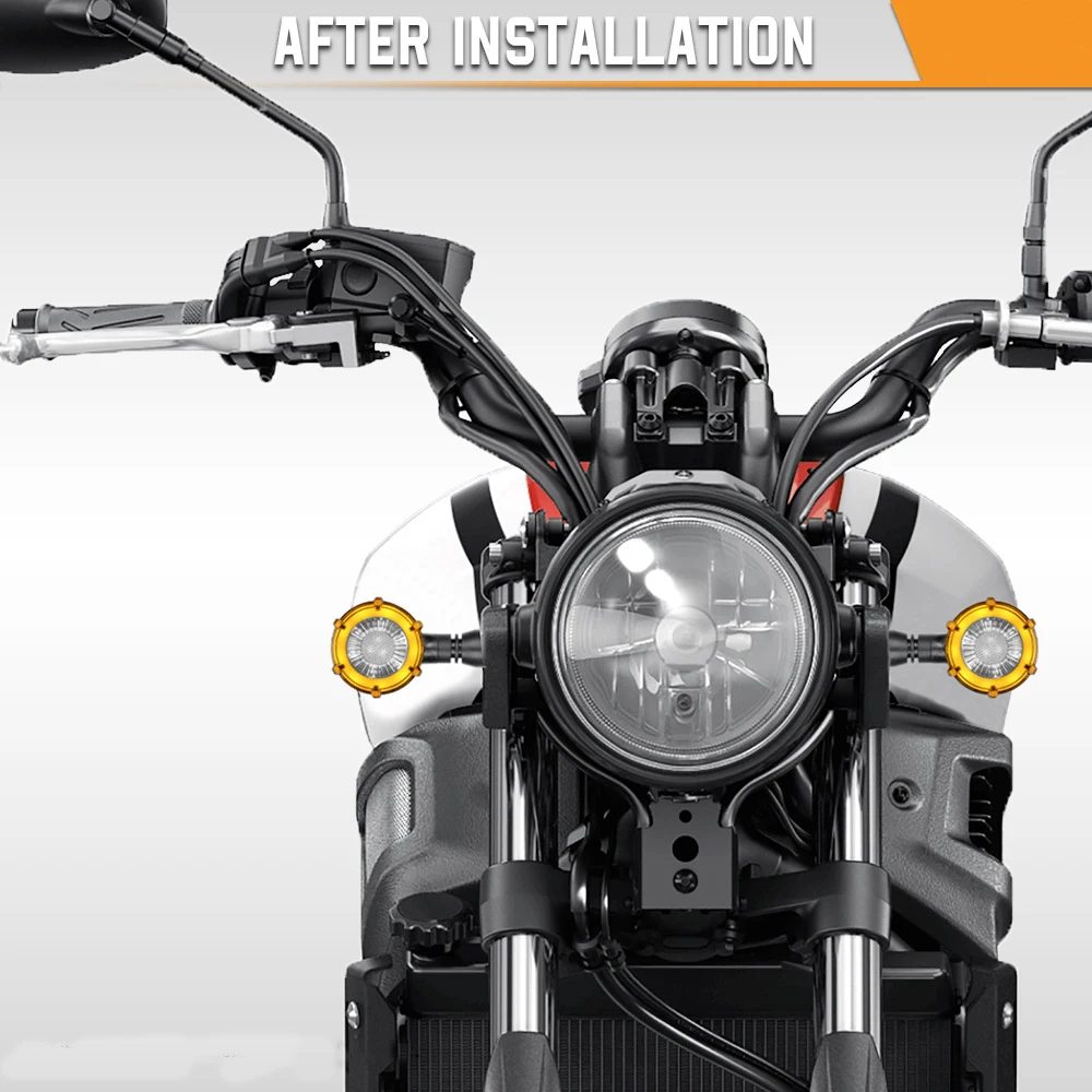دراجة نارية جولة بدوره مصباح إشارة تسلسل مؤشر LED مصباح النهار تشغيل أضواء DRL للدراجات النارية مصابيح إشارة الانعطاف Led
