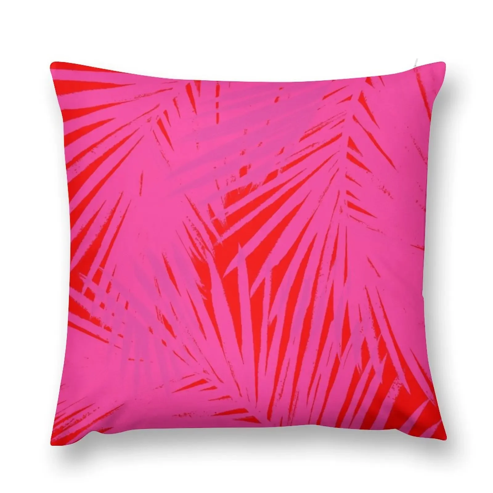 Pink and Red Palms Throw Pillow Luxury Pillow Cover Christmas Pillow Covers Room decorating items Decorative Sofa Cushion