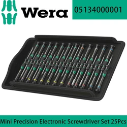 WERA 05134000001 Micro Precision Electronic Screwdriver Set 25Pcs Electronic Application Mini Anti-roll & Anti-corrosion Bits