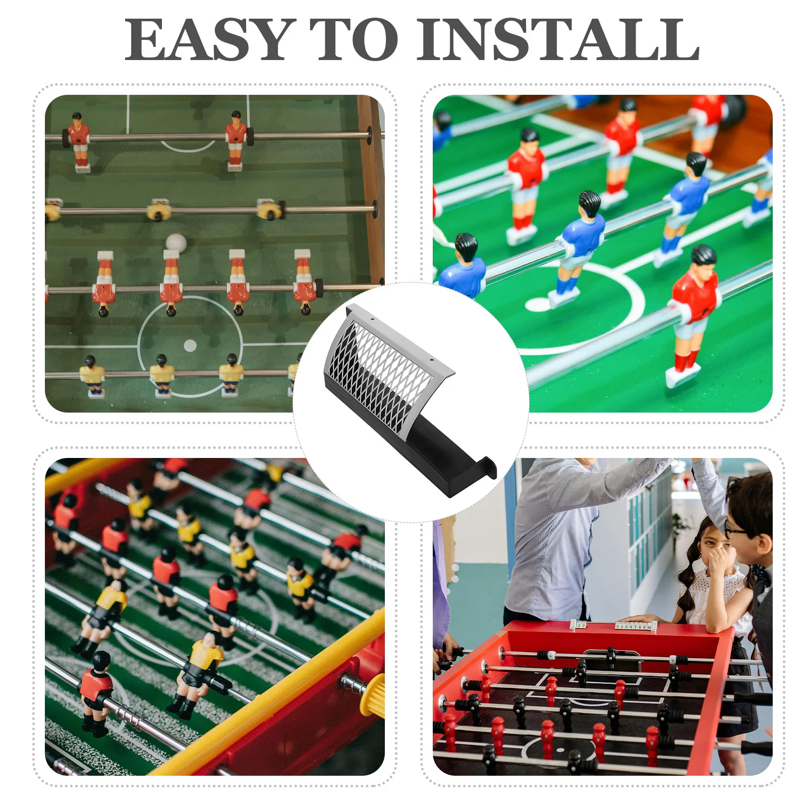 

2Pcs Foosball Table Ball Net Replacement Plastic Frame Attachment Mesh Goal Collecting Box Soccer Table Essentials