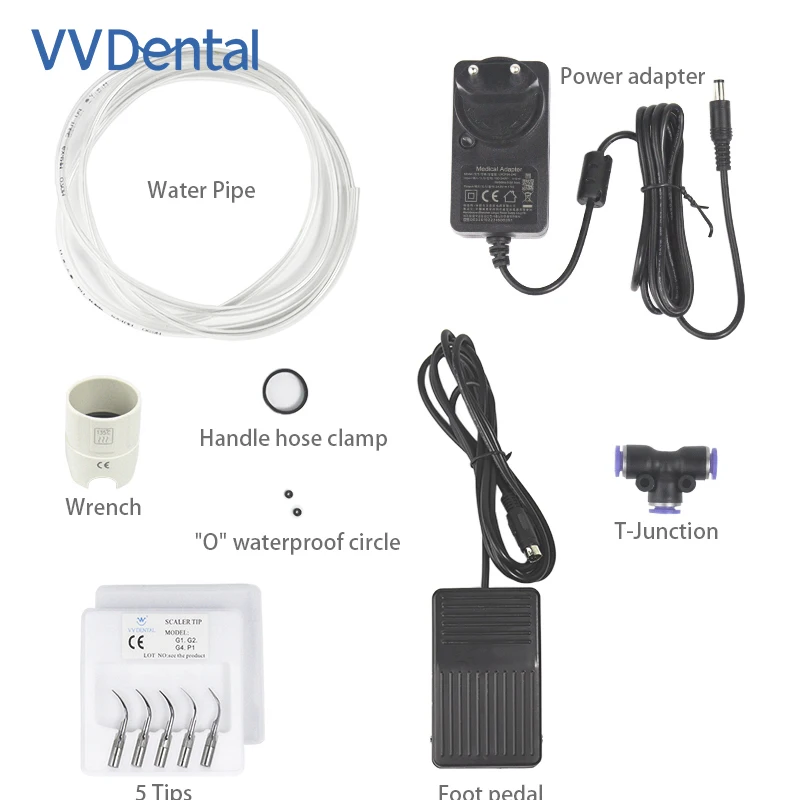 Alat Scaler ultrasonik VVDental, peralatan kedokteran gigi Universal, Scaler pembersih gigi dengan 5 ujung