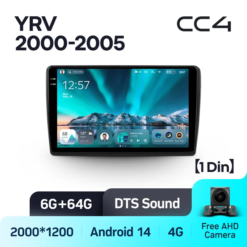 TEYES CC4 voor Daihatsu YRV 2000 - 2005 Autoradio, multimediasysteem voor in de auto, touchscreen, autoradio met CarPlay, camera.