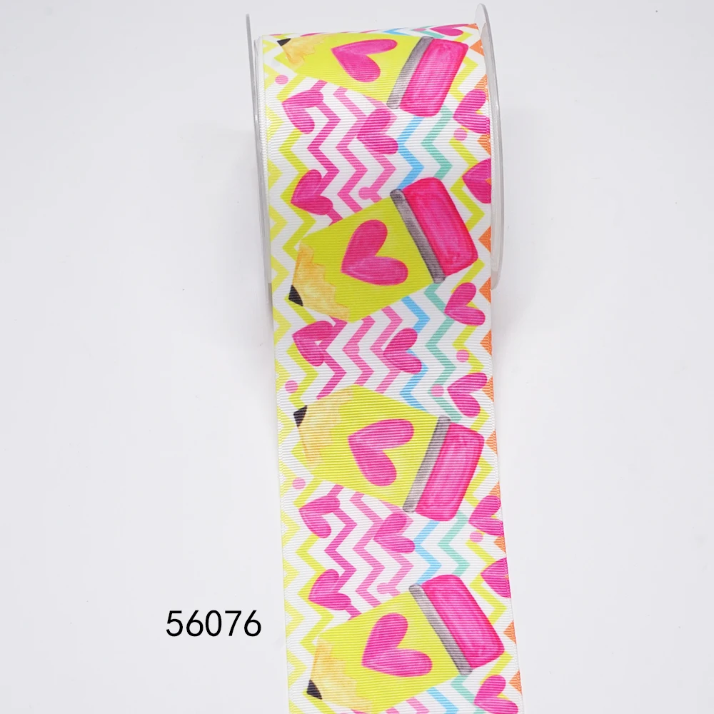 DIY Back To School Printed Grosgrain Ribbon For Craft Supplies Sewing Accessories 5 Yards, Planar Resins 10 Pieces. 56076