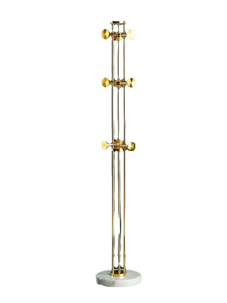 Light luxury hanger floor bedroom Internet celebrity vertical stainless steel coat rack Modern simple home