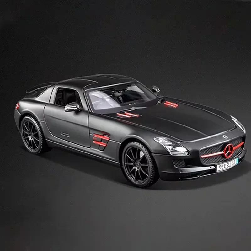 In Stock Maisto 1:18 Mercedes Benz SLS AMG Alloy Miniature Diecast Model Benz Sports Car Alloy Luxury Vehicle Toys Car Kids Gift