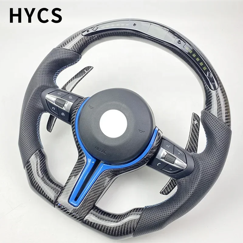 

2025 Hot Sale Suitable for BMW Steering Wheel F30 F10 3 Series 5 Series X5x6 Carbon Fiber LED Steering Wheel Customization