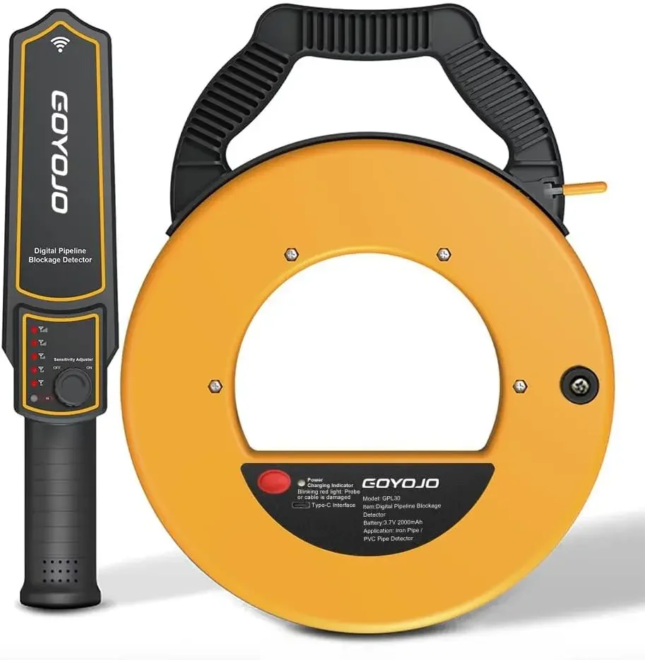 

GOYOJO Pipeline Blockage Detector Locator for PVC & Metal Pipes-30M Pipe Locators Underground Sewer Wall Scanner