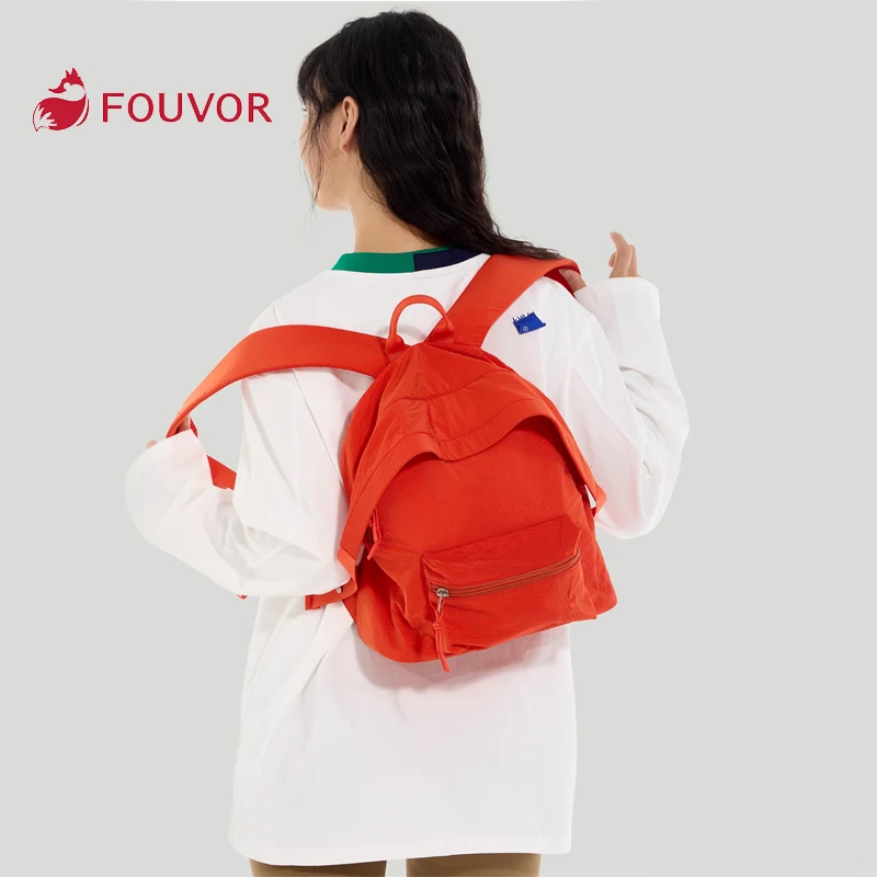 

FOUVOR Youth Backpack Zippered Hidden Pocket 2025 New Small Bag with Insert Pockets Campus Airplane Cabin Commuter Bag 3059-04