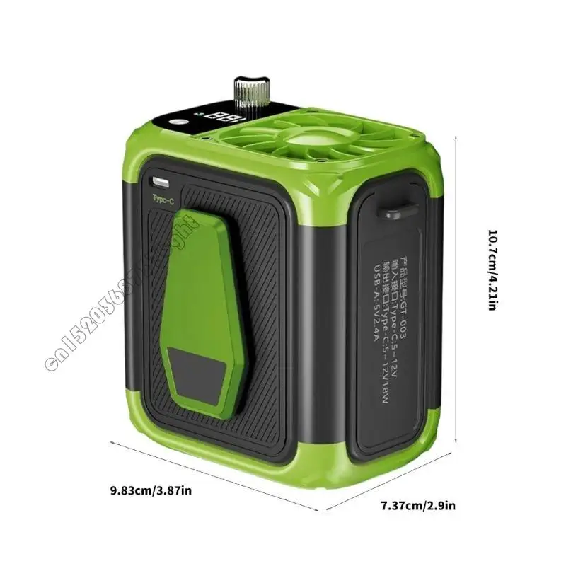 محمولة مقطع مقطع مروحة صغيرة معلقة مروحة مروحة يمكن ارتداؤها حزام الخصر مقطع القابلة لإعادة الشحن #6