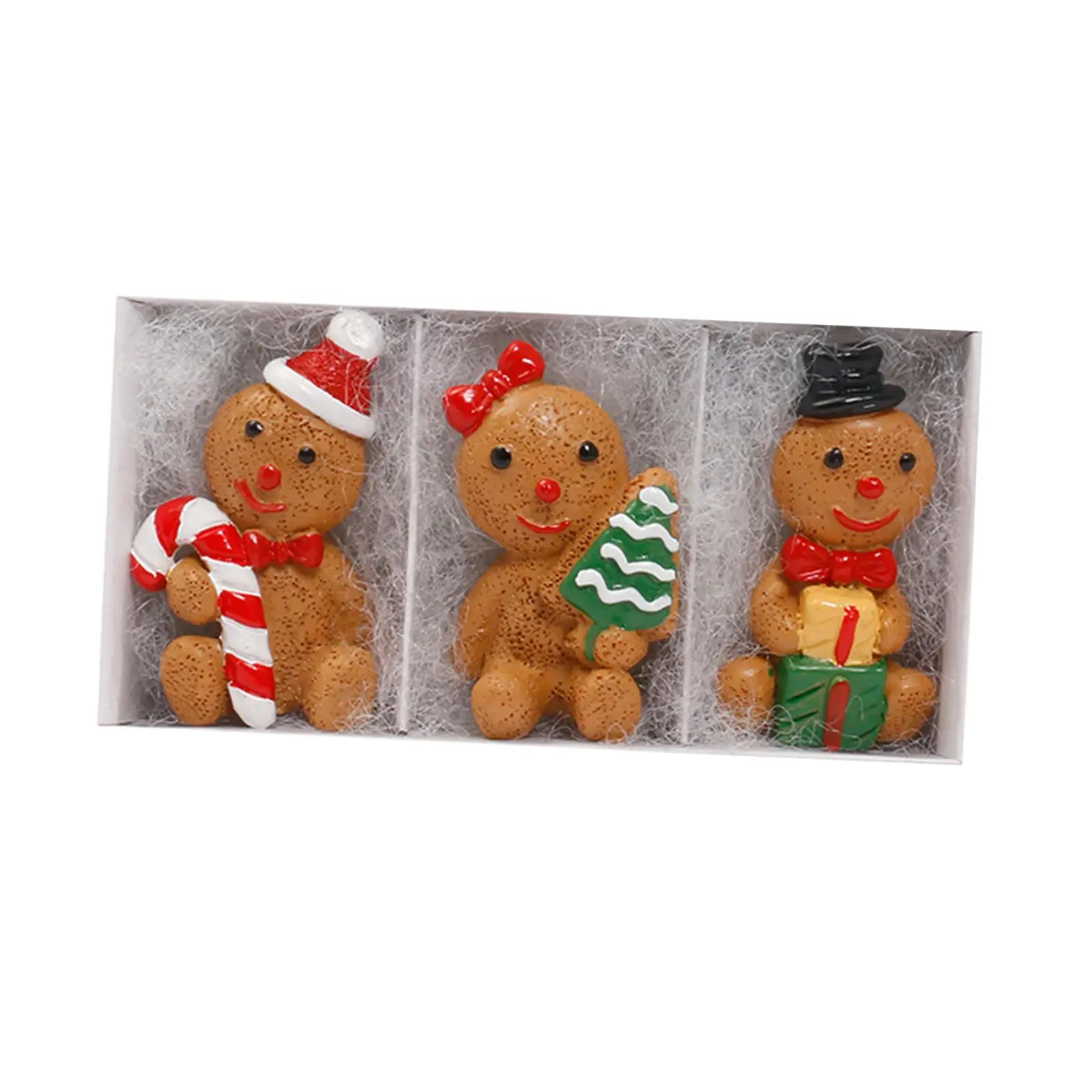 3 قطع من تماثيل خبز الزنجبيل لتزيين عيد الميلاد لغرفة نوم طاولة العطلات