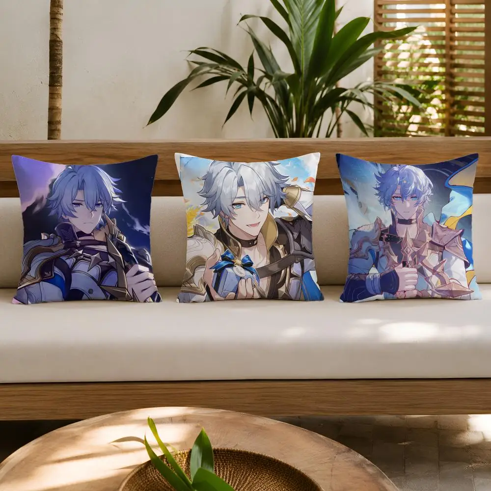 Phainon H-Honkai Star Rail Cushion Cover Wrinkle-Resistant Short Plush Cushion Covers Breathable Machine-Washable